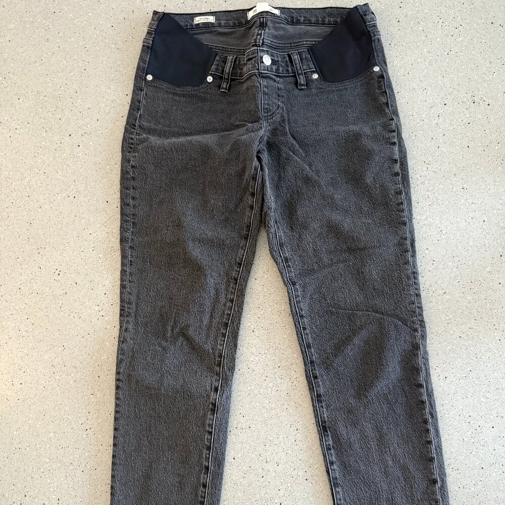 Madewell size elastic maternity jeans black size 28